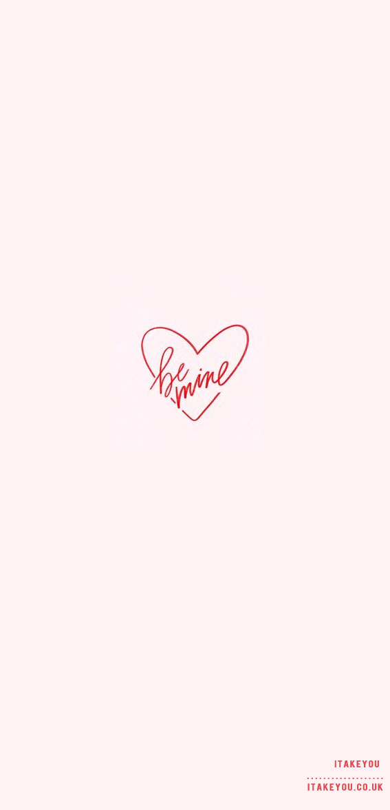 Enchanting Valentine’s Wallpaper Inspirations : Be Mine Soft Pink Wallpaper