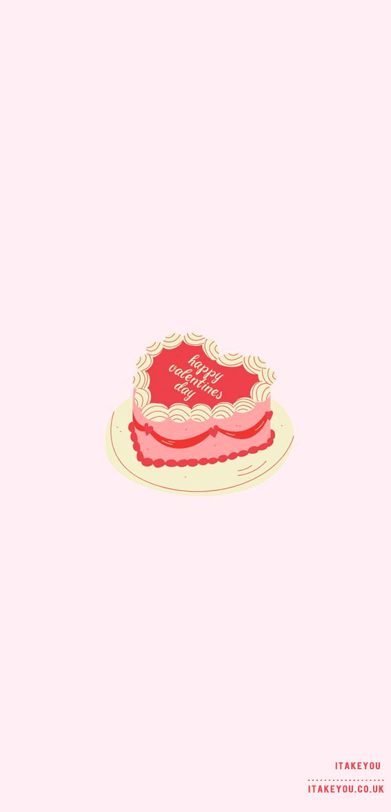 Enchanting Valentine’s Wallpaper Inspirations : Happy Valentine’s Day Cake Wallpaper