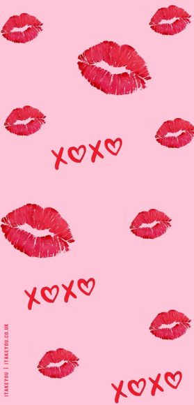 Enchanting Valentine’s Wallpaper Inspirations : Red Lips & XOXO ...