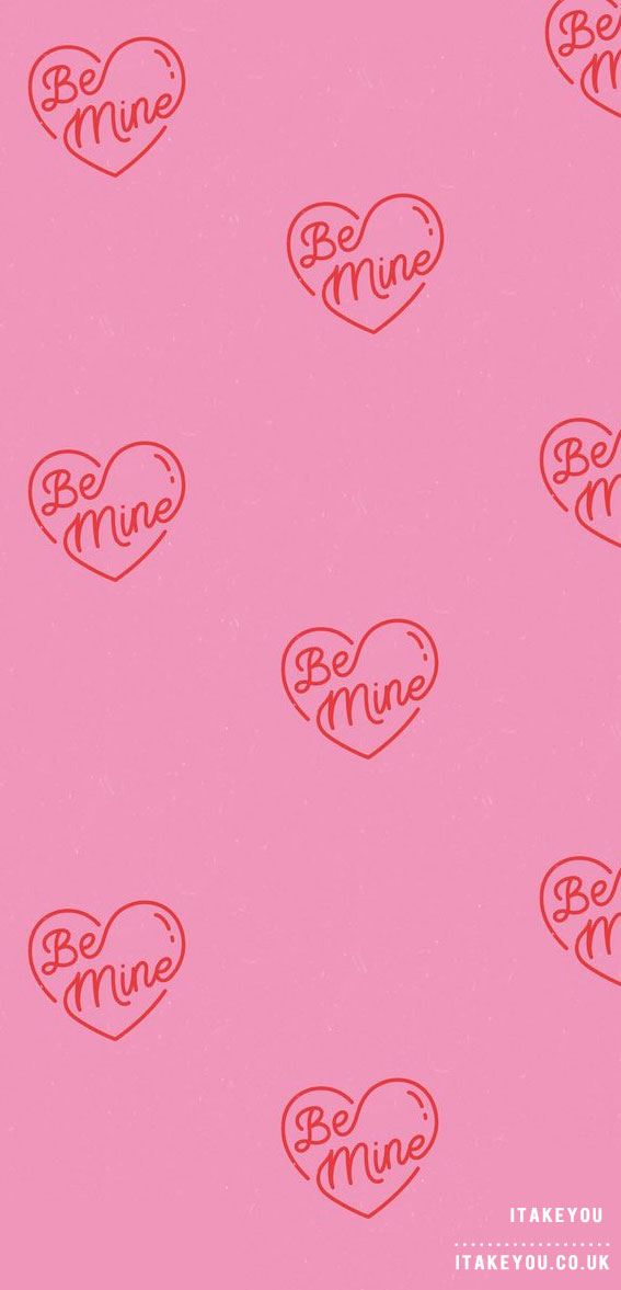 Enchanting Valentine’s Wallpaper Inspirations : Be Mine Pink Wallpaper