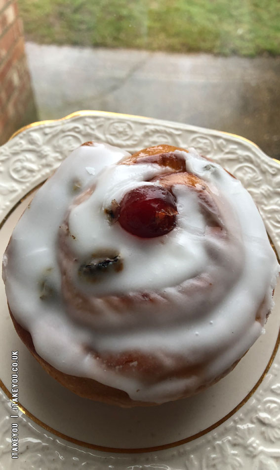 Culinary Captures Moments in Flavor : Belgian Bun with Cherry on Top