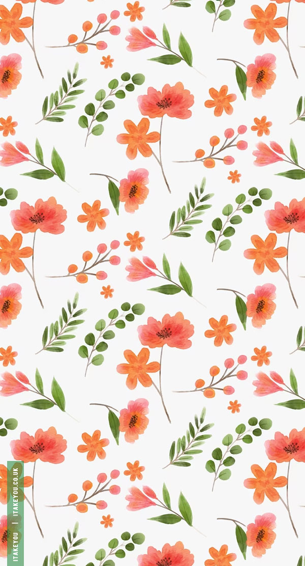 Inspiring March Wallpaper Ideas for a Vibrant Spring : Peach Tone Floral