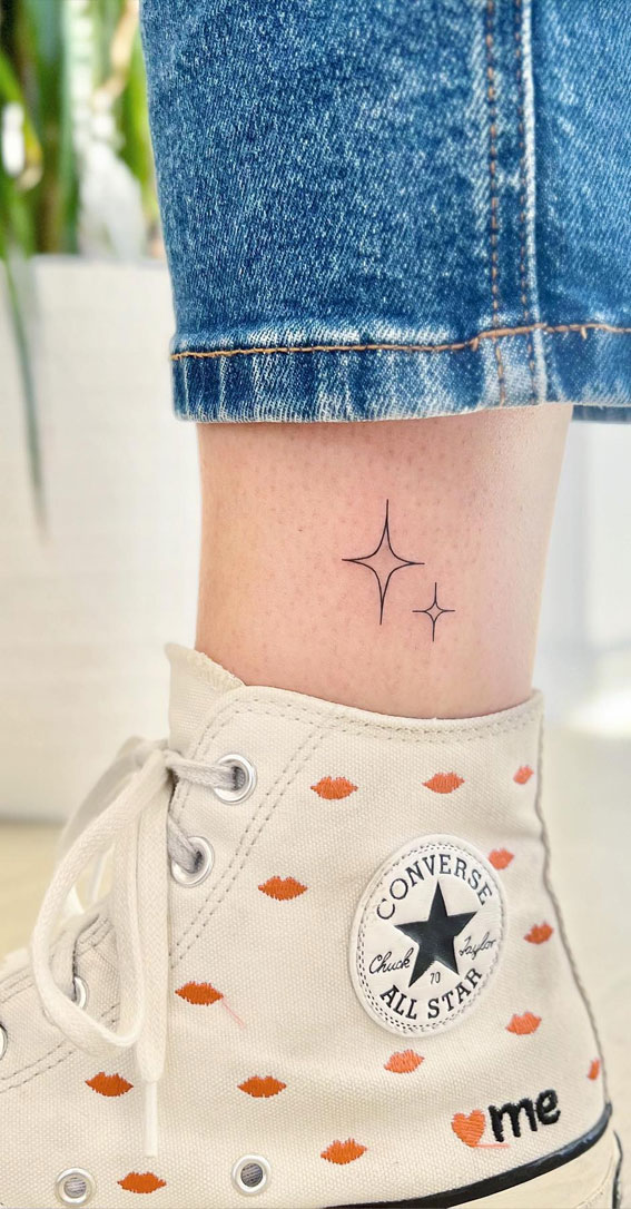 Celestial Charms 20+ Star Tattoo Designs : Stars Above The Ankle