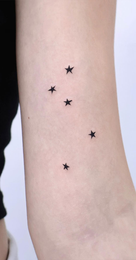 Celestial Charms 20+ Star Tattoo Designs : Five Stars