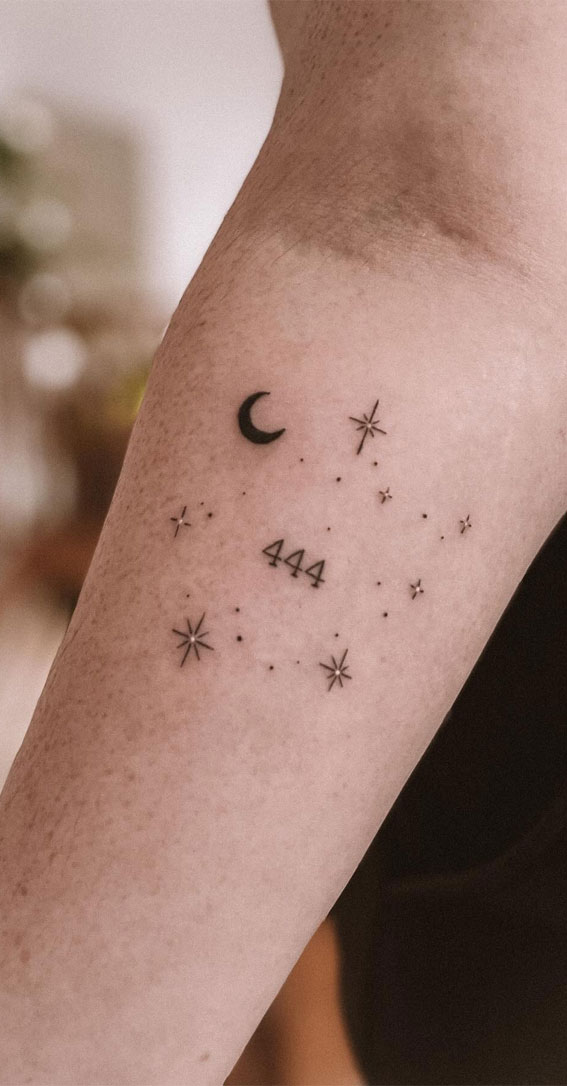 Celestial Charms 20+ Star Tattoo Designs : Moon & Stars
