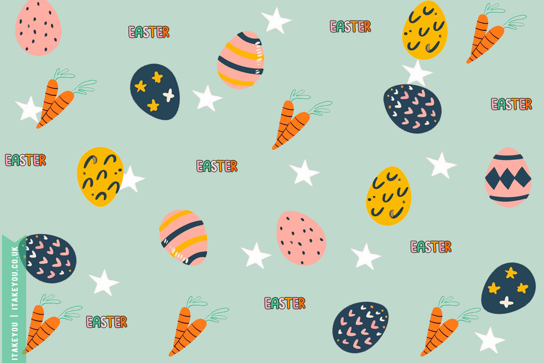 15 Preppy Easter Wallpaper Ideas : Colourful Easter Eggs