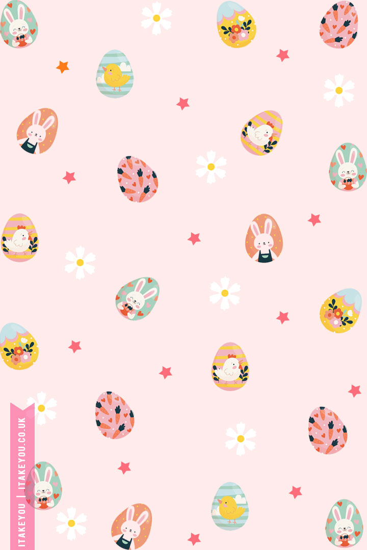Easter Wallpaper Ideas For The Season : Easter Eggs Pink Wallpaper