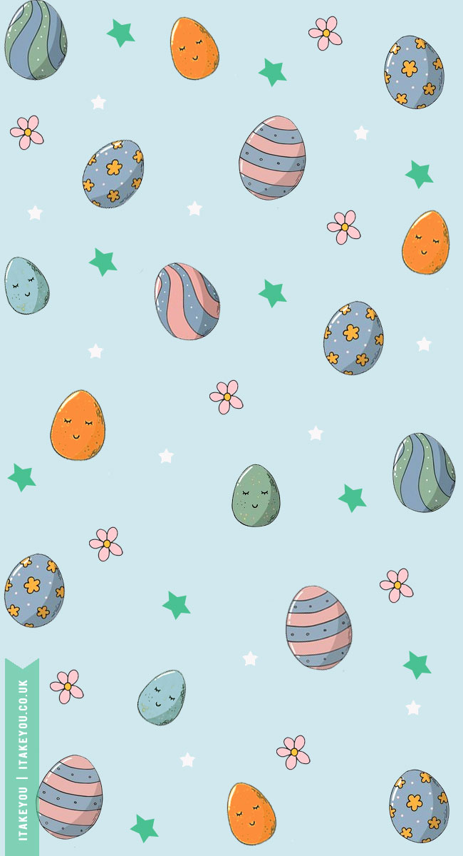 Easter Wallpaper Ideas For The Season : Easter Egg & Pink Daisy Wallpaper