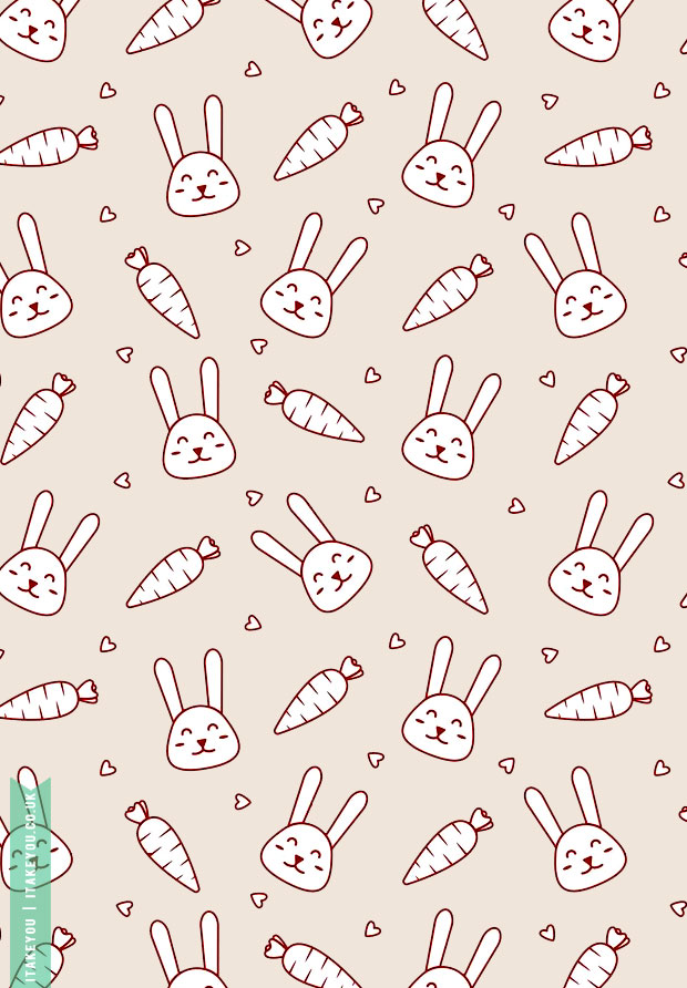 15 Preppy Easter Wallpaper Ideas : Aesthetic Bunnies & Carrots