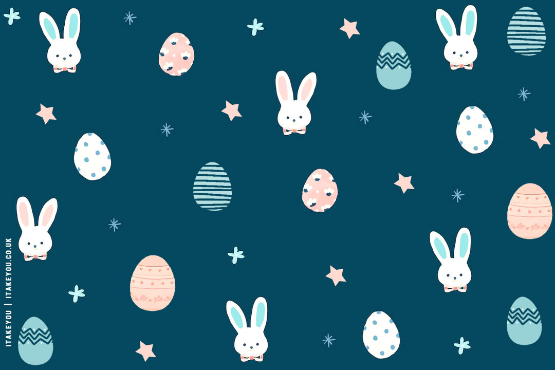 Easter Wallpaper Ideas For The Season : Easter Deep Ocean Blue Wallpaper