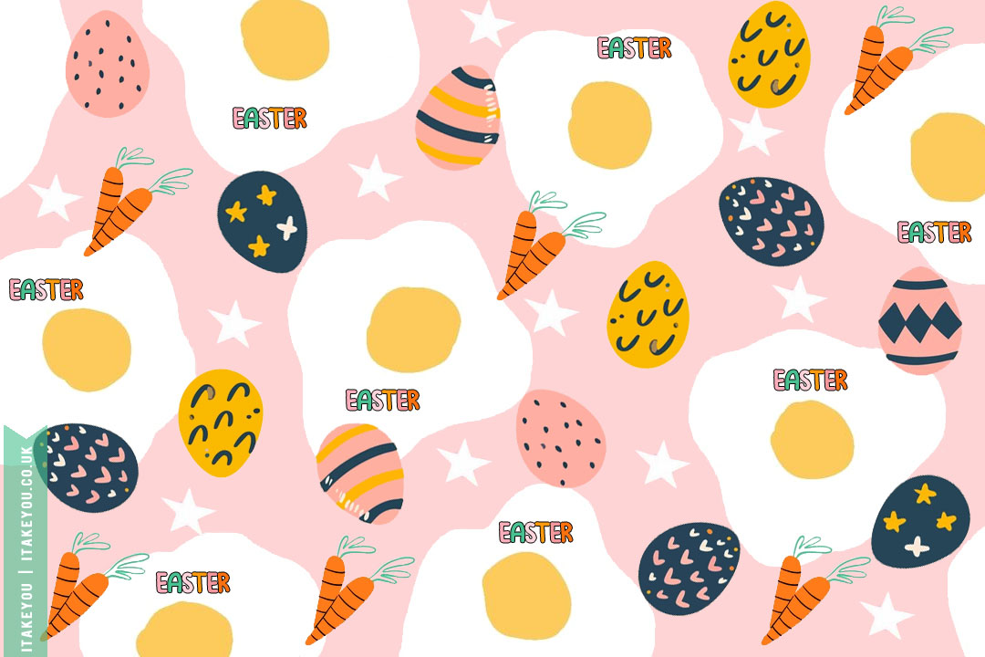 15 Preppy Easter Wallpaper Ideas : Eggs Pink Wallpaper