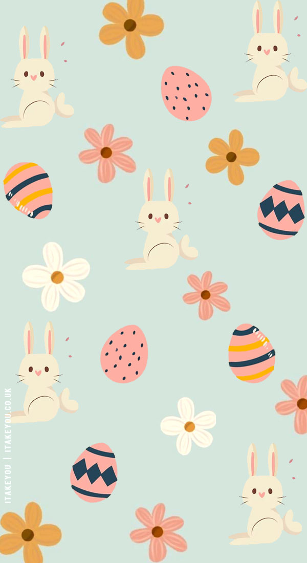 15 Preppy Easter Wallpaper Ideas : Bunny, Easter Egg & Floral