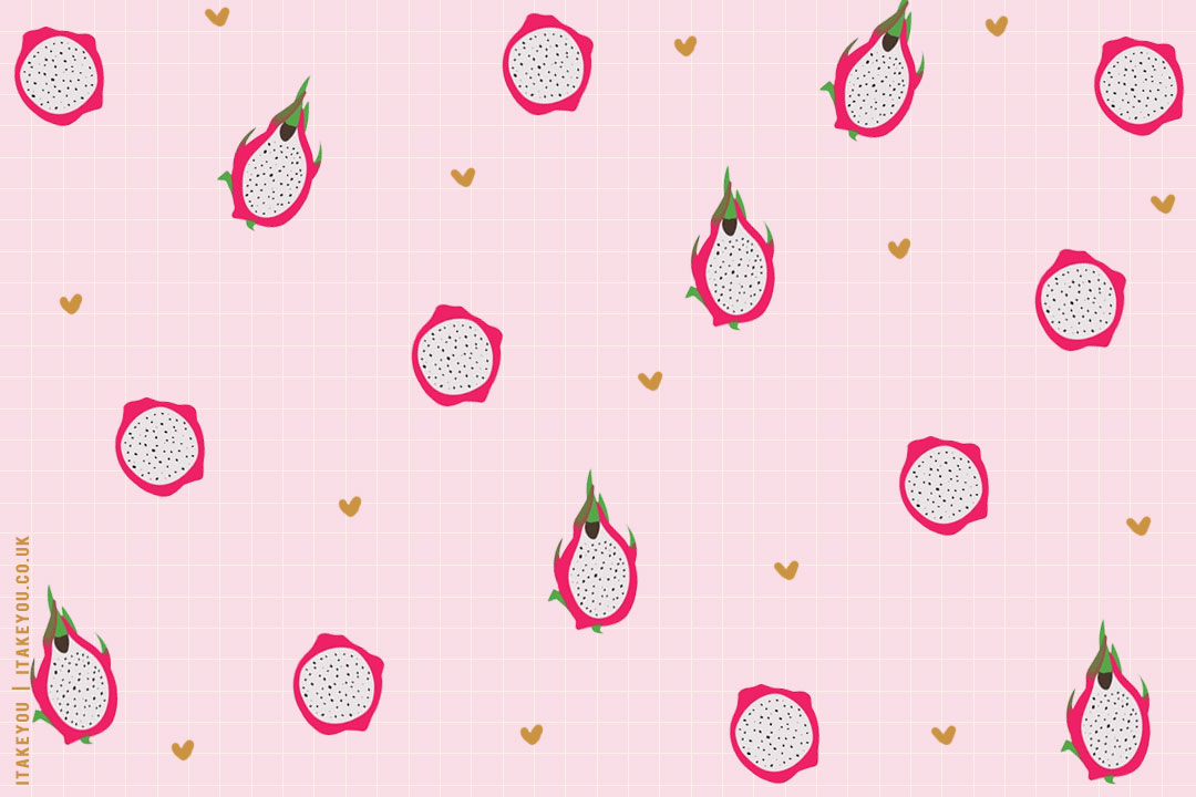 12 Fruity Wallpaper Ideas for Desktop & Laptop : Dragon-Fruit Pink Background