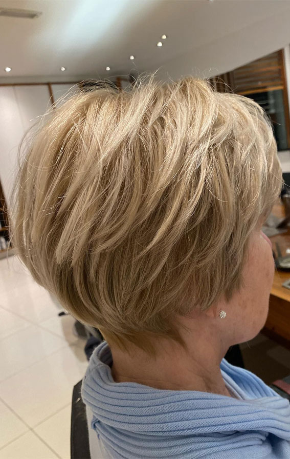 wedge layered cut for women over 50, wedge haircut for women over 50, pixie haircuts for women over 50, short hairstyles for women over 50