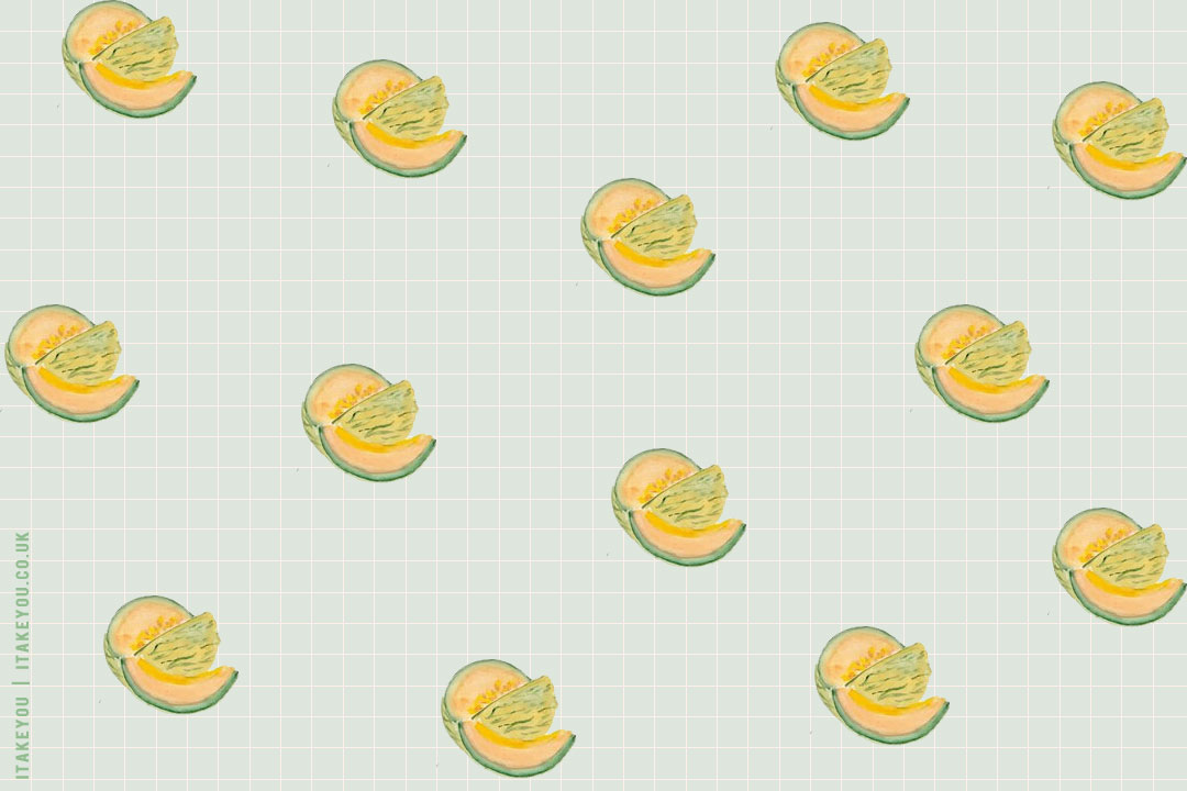 12 Fruity Wallpaper Ideas for Desktop & Laptop : Preppy Honeydew Wallpaper