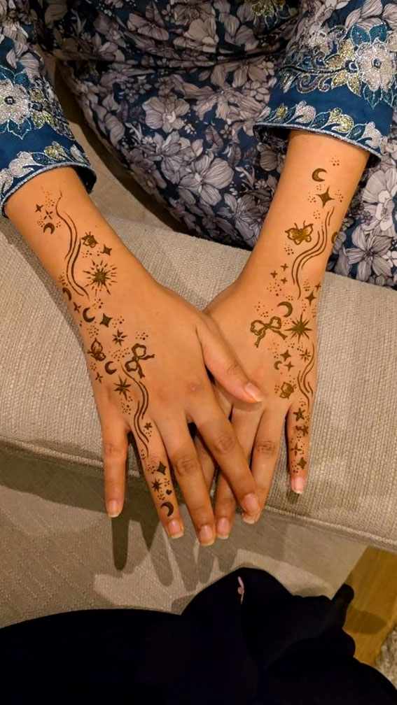 20 Simple Henna Ideas for Stylish Expressions : Aesthetic Henna Design ...