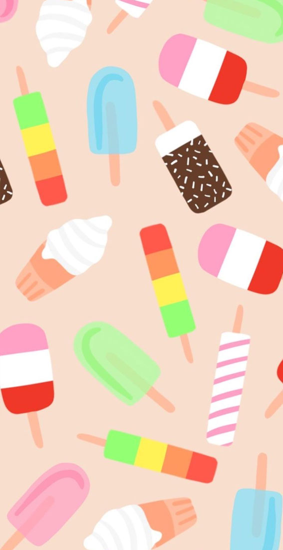 22 Cute Summer Wallpaper Ideas for 2024 : Ice Cream Delight