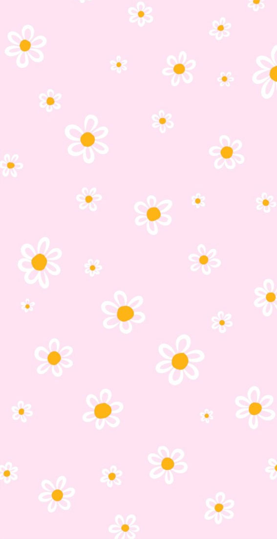 22 Cute Summer Wallpaper Ideas for 2024 : Pastel Daisy Dreams