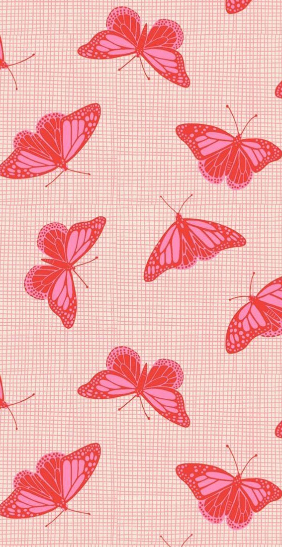 30 Aesthetic Summer Wallpapers for iPhone : Two-Toned Butterflies