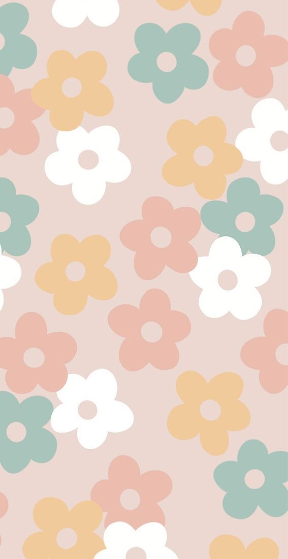 22 Cute Summer Wallpaper Ideas for 2024 : Floral Pattern