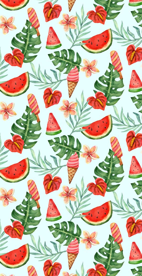30 Aesthetic Summer Wallpapers for iPhone : Fruity & Tropical Vibe